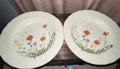 Set of 2 Mikasa Fine Ivory MARGAUX D1006 Rimmed Soup Pasta Bowls Floral Japan