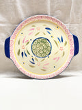 Temp-tations Old World Floral Round Handled Baking Dish Trivet Lid