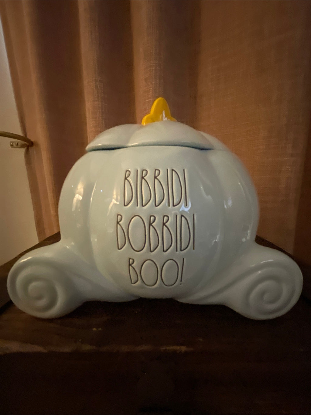 Rae Dunn Cinderella Carriage Canister and Three Plates