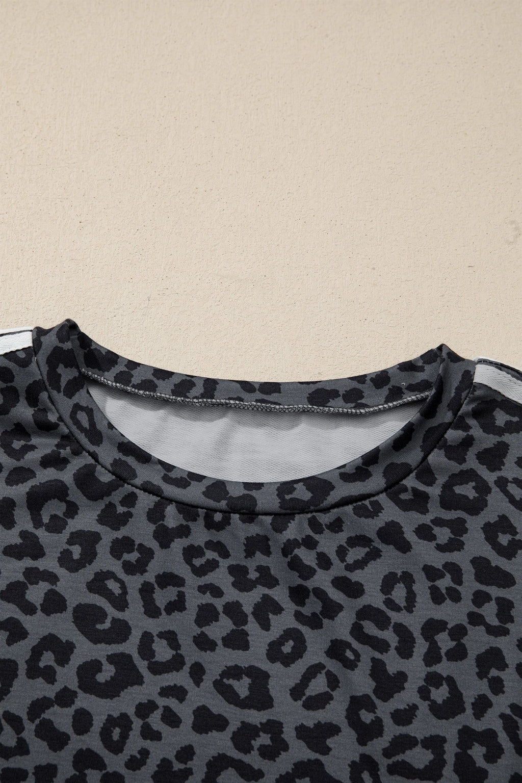 Leopard Varsity Stripe 3/4 Sleeve Top & Pants Set