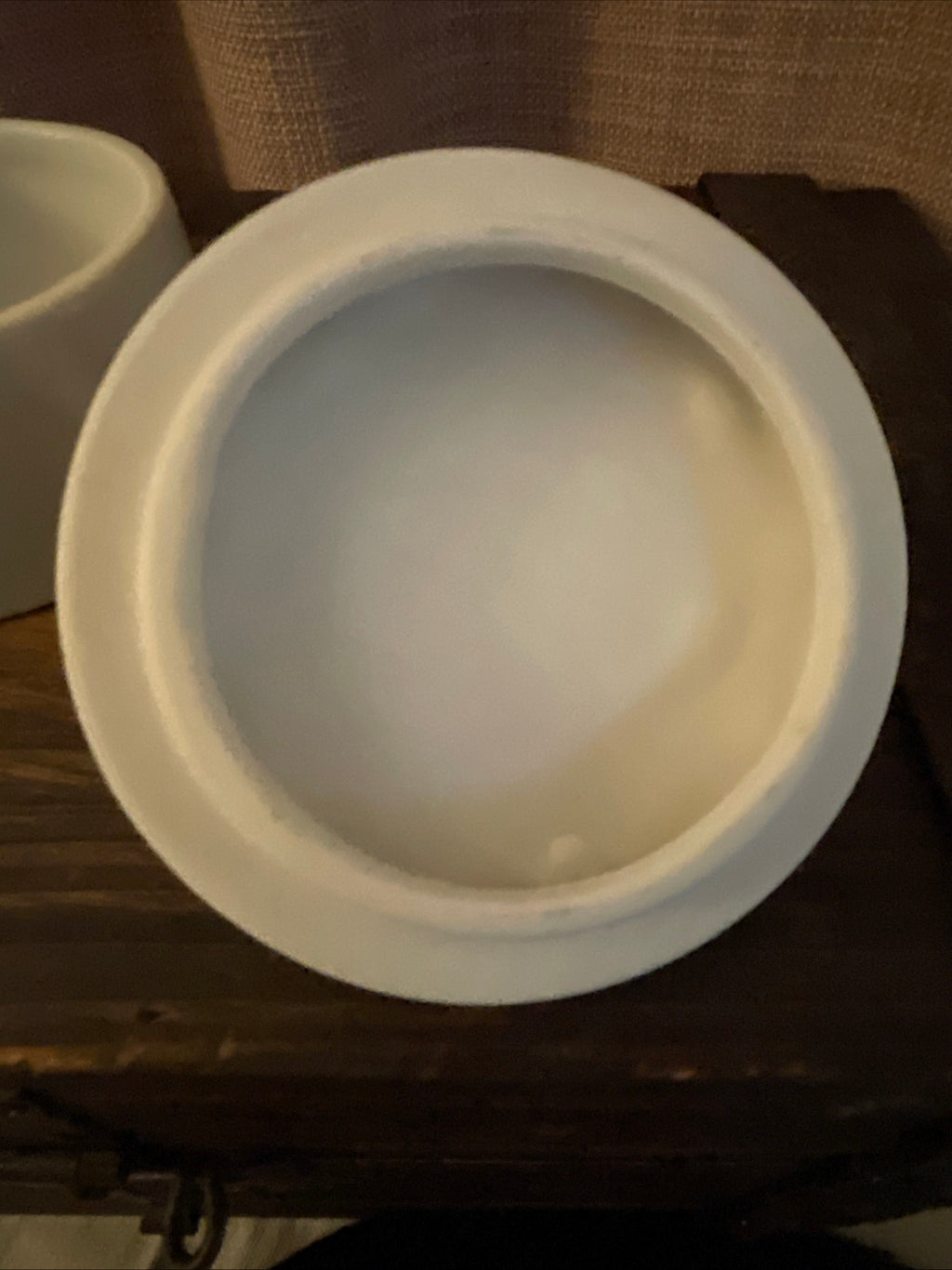 White Ceramic Trinket Box With Bird On Top