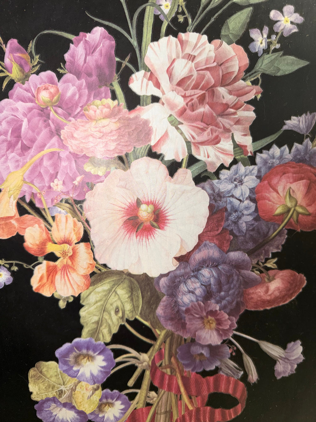 Vintage Botanical Wall Art with Rope Hanger