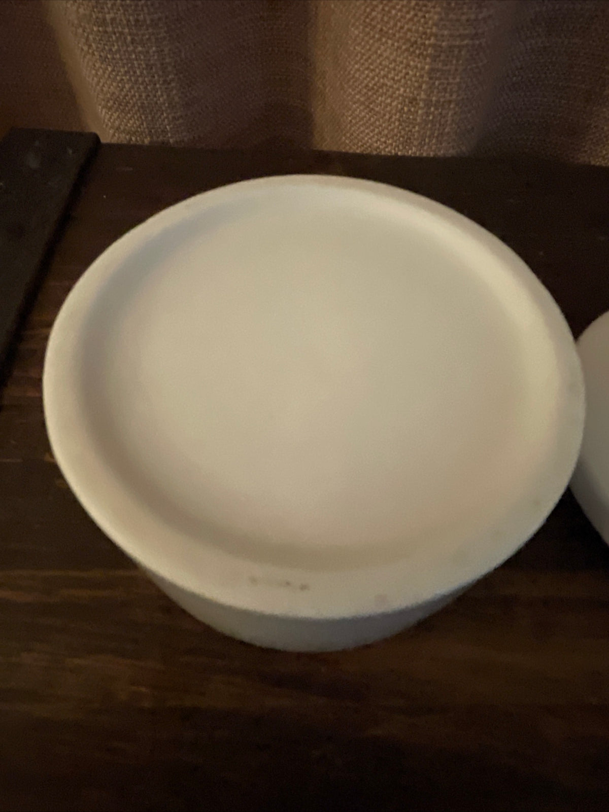 White Ceramic Trinket Box With Bird On Top