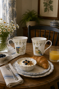 Coventry Fine China Jeweled Animals Mug Set — Elephant & Owl, Set of 2