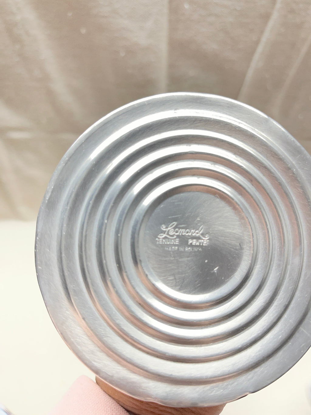 Leonard Genuine Pewter Pedestal Candle Holder