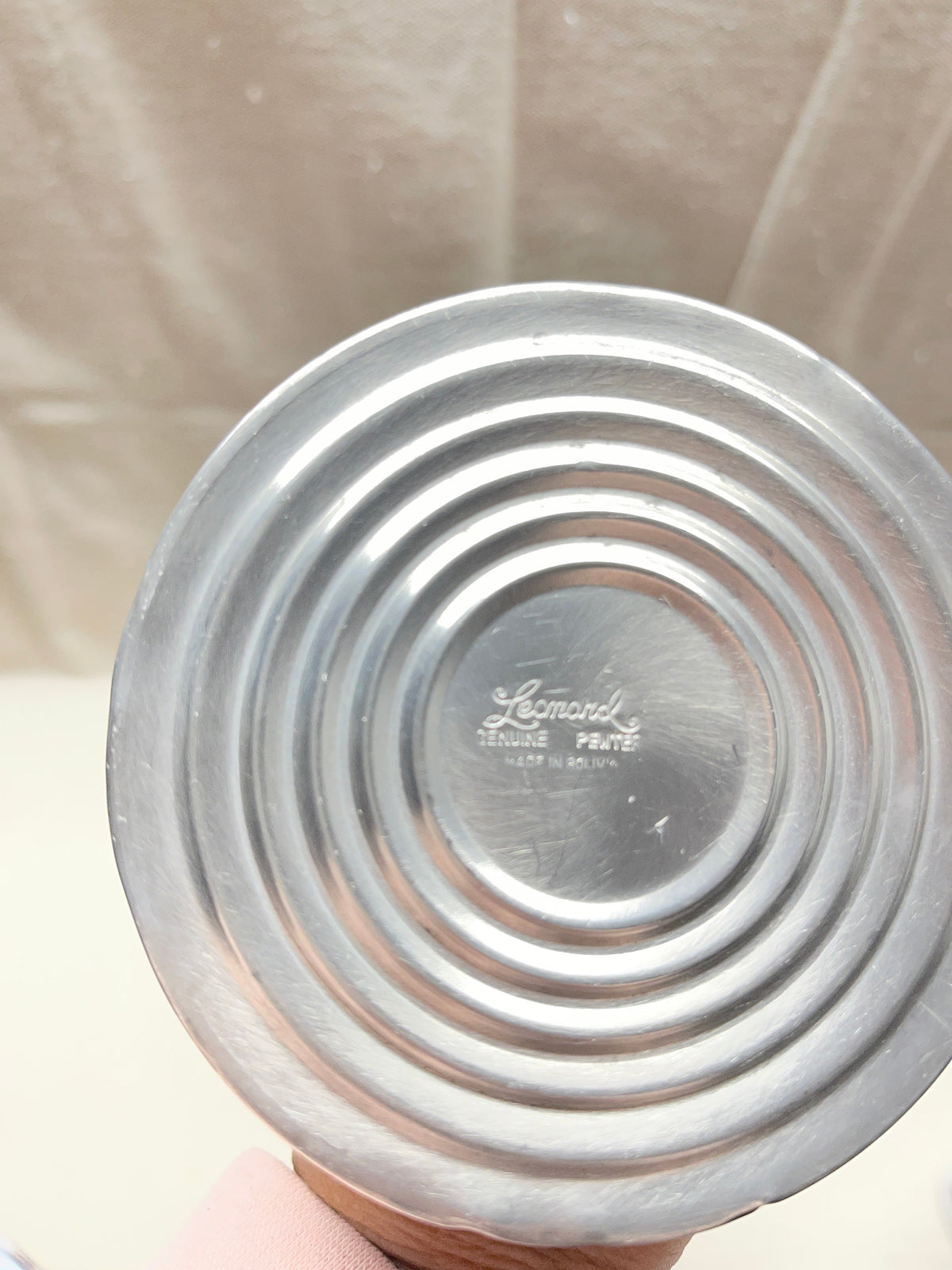 Leonard Genuine Pewter Pedestal Candle Holder