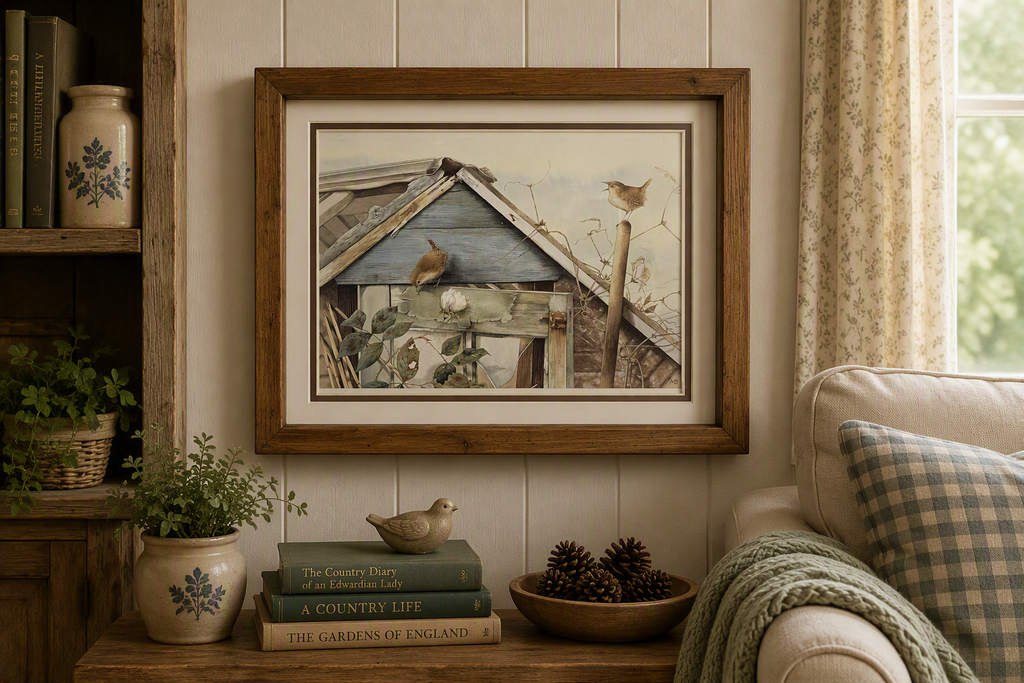 Bird Song print by Marjolein Bastin Vintage Framed Print