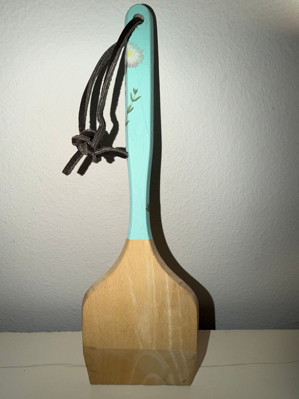 Pampered Chef Hand-Painted Botanical Wooden Spatula