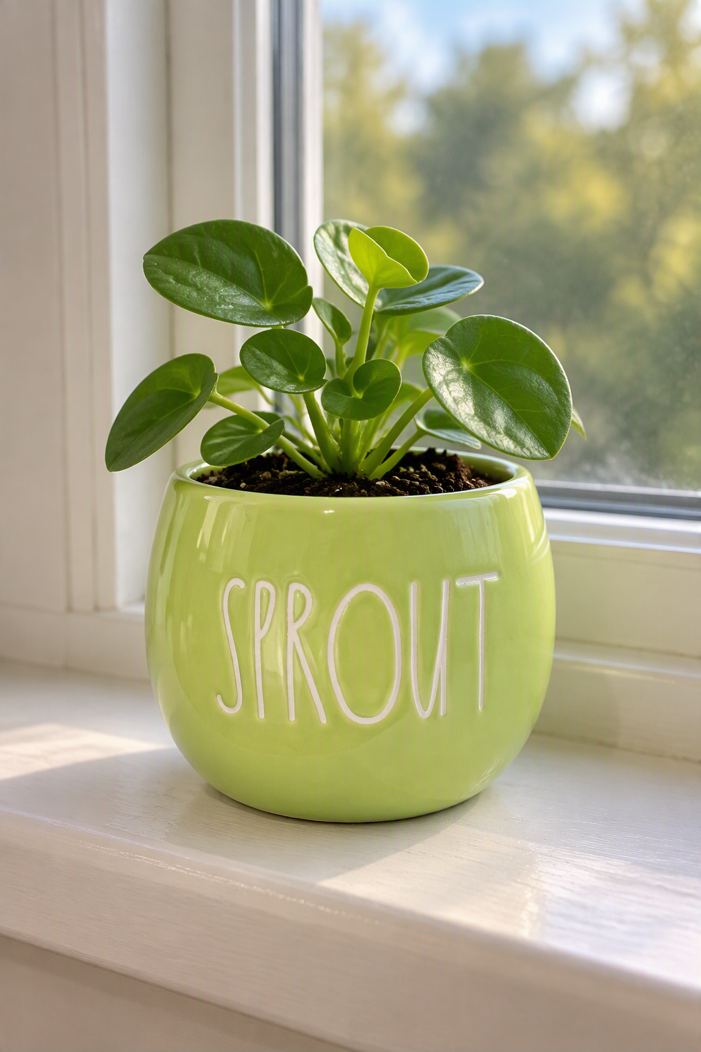 Rae Dunn “SPROUT” Green Ceramic Planter — Artisan Collection by Magenta