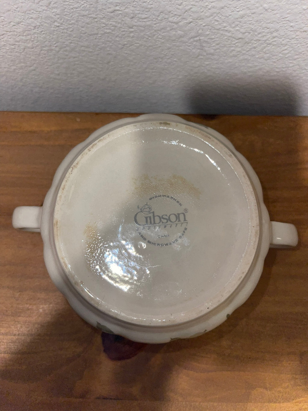 Gibson Everyday Double-Handle Floral Soup Bowl