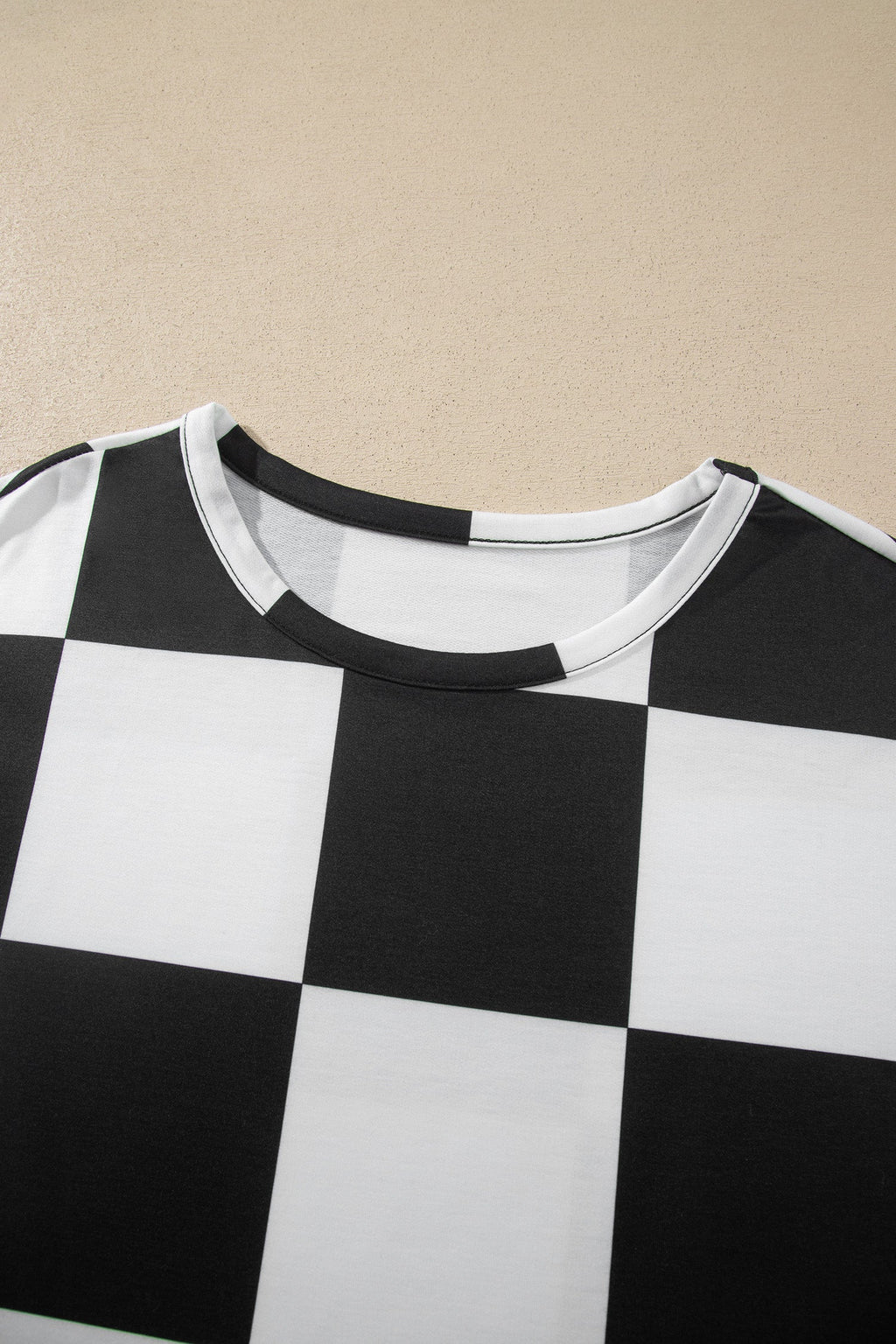 Checker Long Sleeve Top & Shorts Set