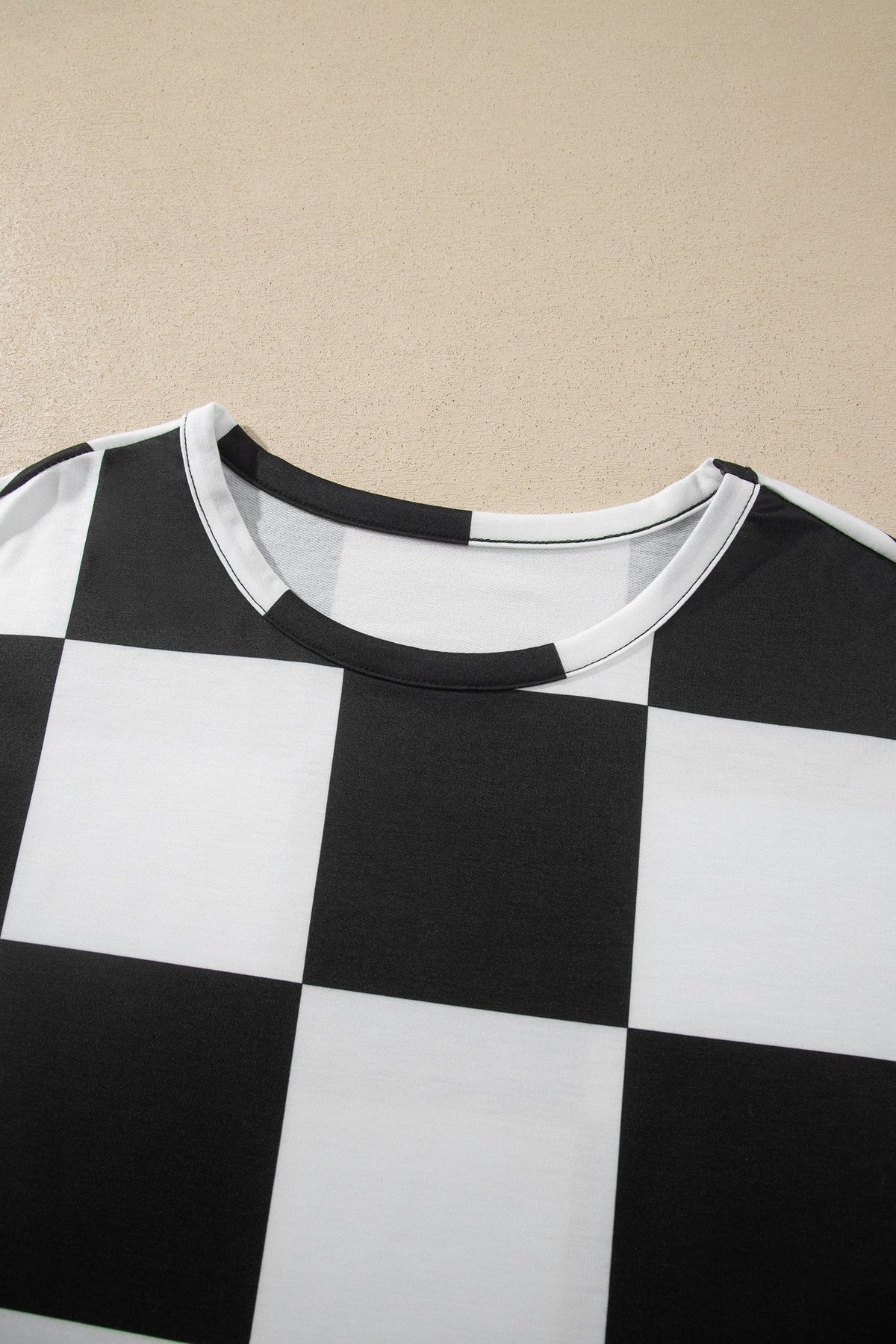 Checker Long Sleeve Top & Shorts Set