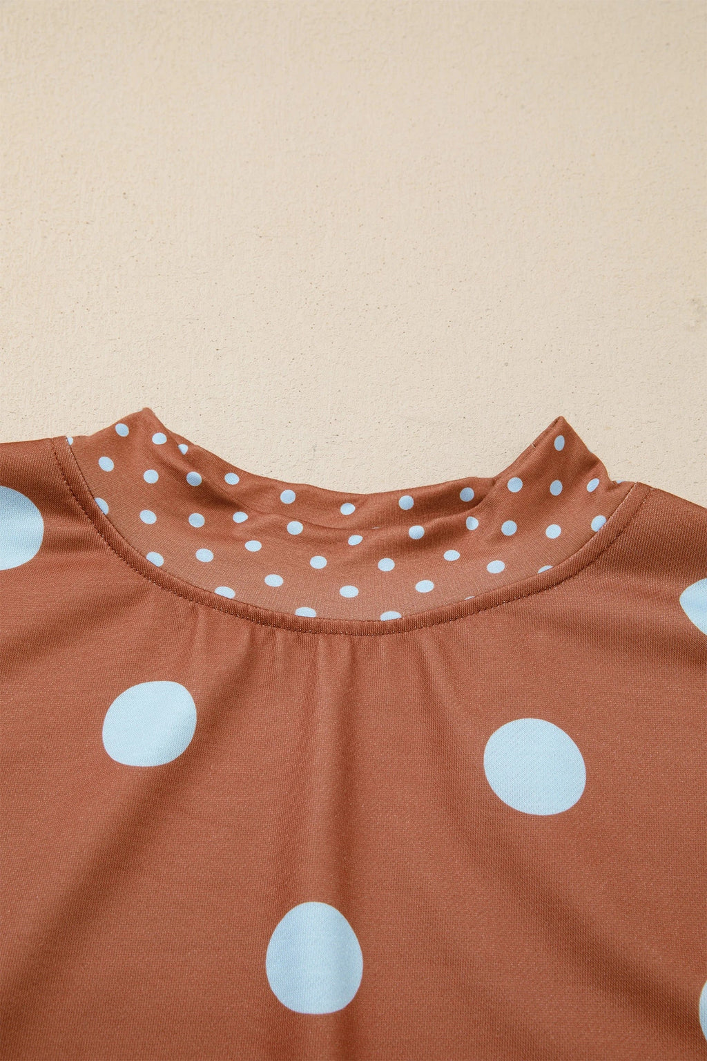 Polka Dot Patchwork Drop Shoulder Oversized Sweatshirt