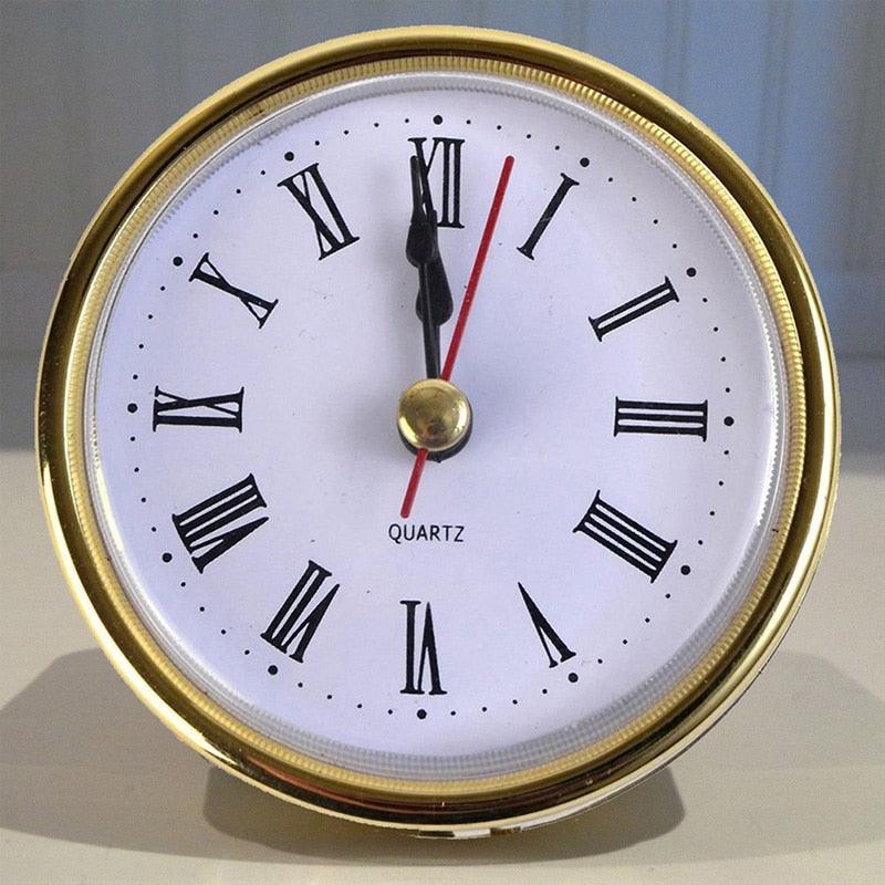 Vintage Black Metal Art Table Clock Silent Non-Ticking Battery Control