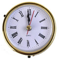 Vintage Black Metal Art Table Clock Silent Non-Ticking Battery Control