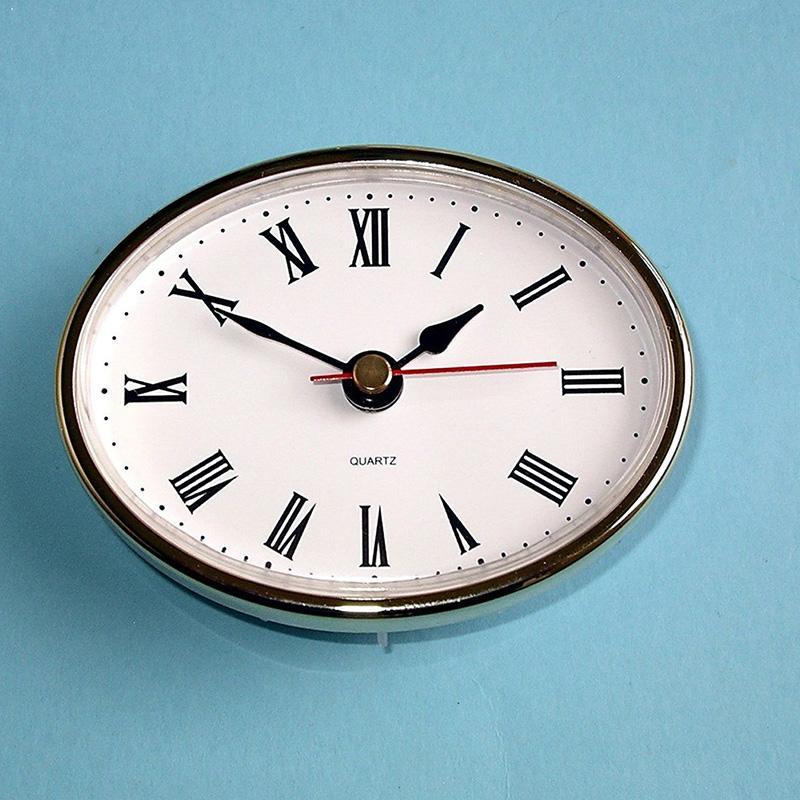 Vintage Black Metal Art Table Clock Silent Non-Ticking Battery Control