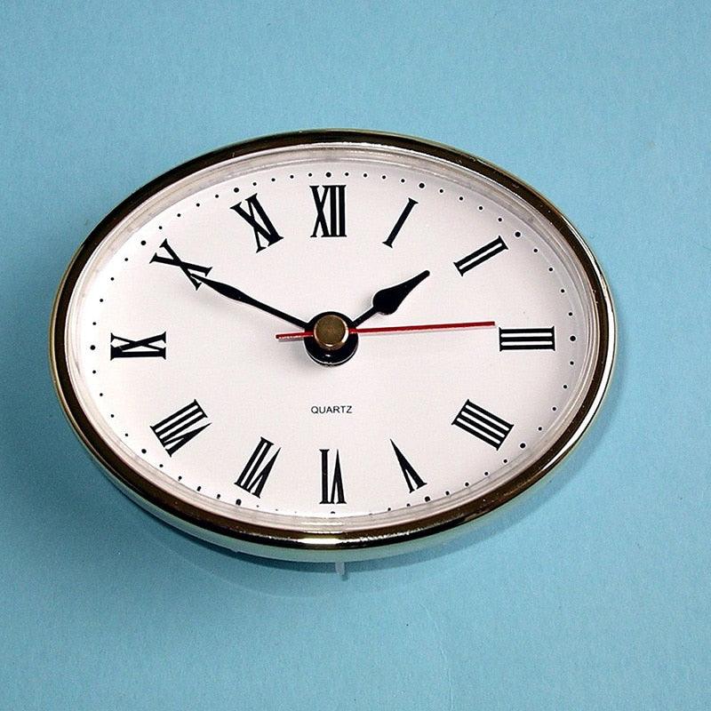 Vintage Black Metal Art Table Clock Silent Non-Ticking Battery Control
