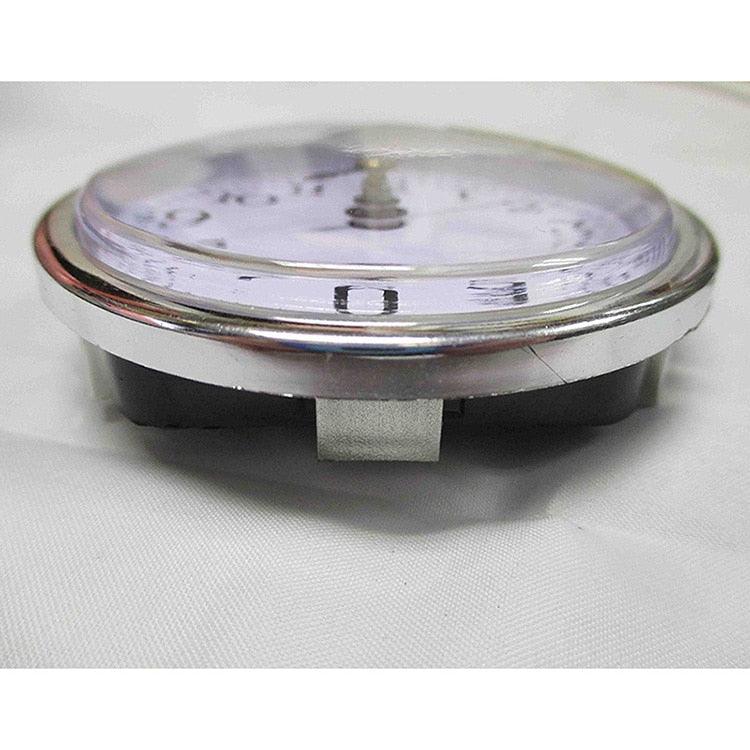 Vintage Black Metal Art Table Clock Silent Non-Ticking Battery Control